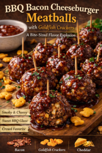 BBQ Bacon Cheeseburger Meatballs