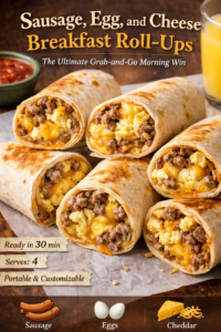 Sausage, Egg, and Cheese Breakfast Roll-Ups