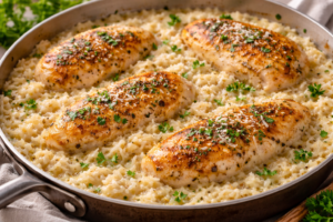 Creamy Parmesan Chicken and Rice